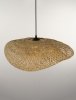 Lampa wisząca bambusowa pleciona kolor naturalny owalna boho rystykalna industrialna nad stół do salonu sypialni NULVERO LE45365 Luces Exclusivas